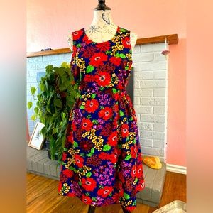 Vintage 60’s Floral Skirt and Top set - Poppies